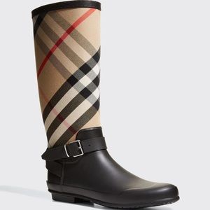 Burberry House Check Rubber Rain Boot